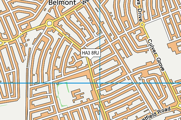 HA3 8RJ map - OS VectorMap District (Ordnance Survey)