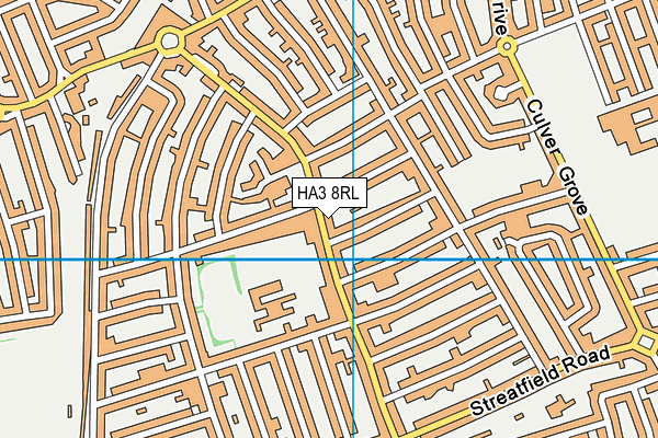 HA3 8RL map - OS VectorMap District (Ordnance Survey)