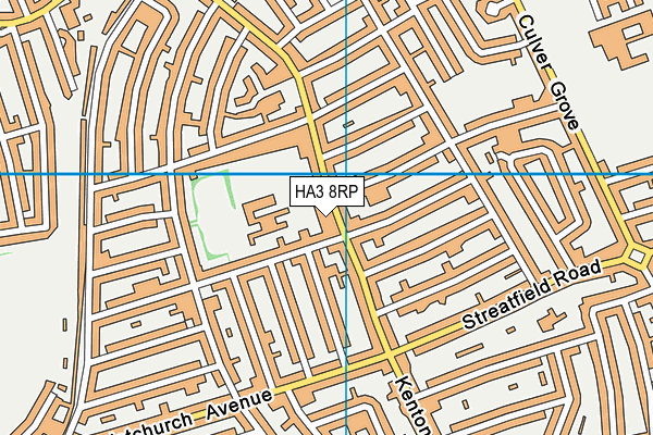 HA3 8RP map - OS VectorMap District (Ordnance Survey)