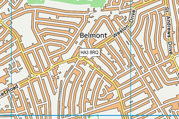 HA3 8RQ map - OS VectorMap District (Ordnance Survey)