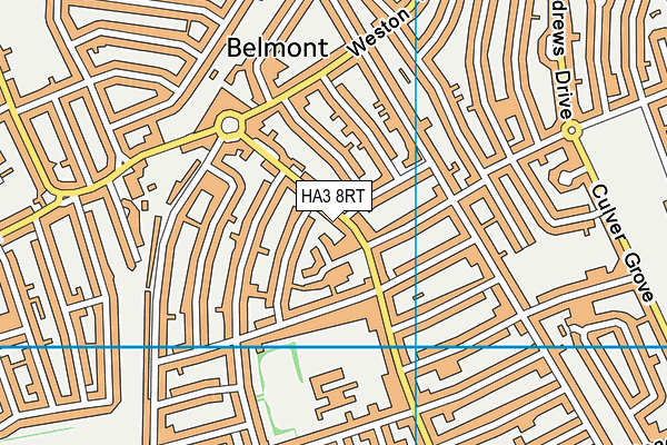 HA3 8RT map - OS VectorMap District (Ordnance Survey)