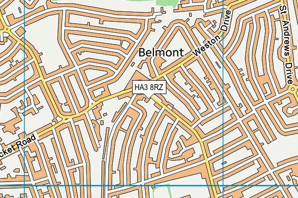 HA3 8RZ map - OS VectorMap District (Ordnance Survey)