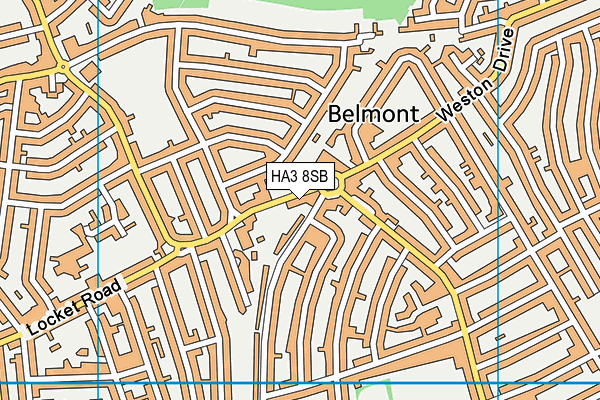 HA3 8SB map - OS VectorMap District (Ordnance Survey)
