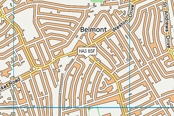 HA3 8SF map - OS VectorMap District (Ordnance Survey)