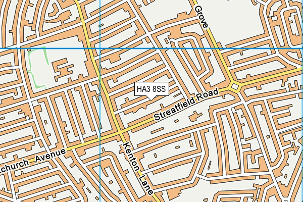 HA3 8SS map - OS VectorMap District (Ordnance Survey)