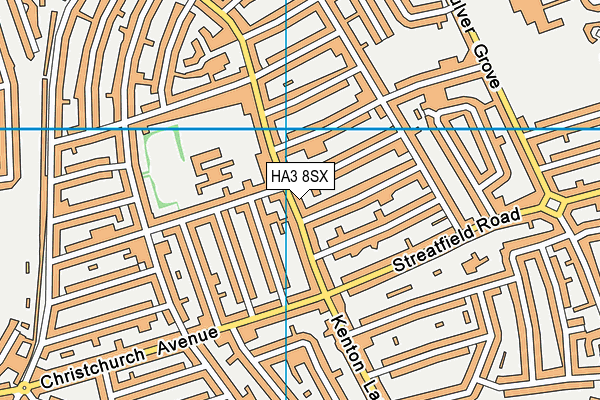 HA3 8SX map - OS VectorMap District (Ordnance Survey)