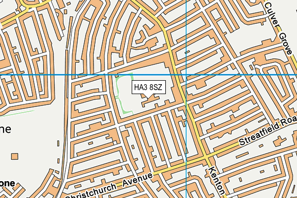 Priestmead Primary School and Nursery map (HA3 8SZ) - OS VectorMap District (Ordnance Survey)