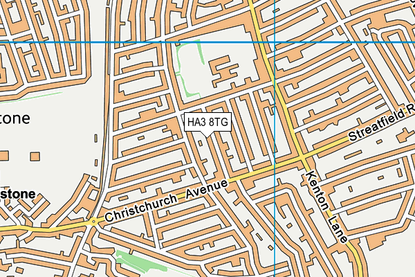HA3 8TG map - OS VectorMap District (Ordnance Survey)