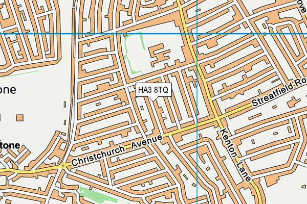 HA3 8TQ map - OS VectorMap District (Ordnance Survey)