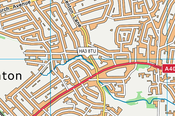 HA3 8TU map - OS VectorMap District (Ordnance Survey)