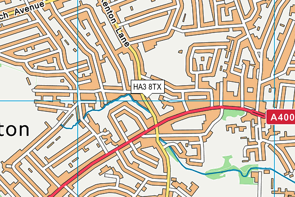 HA3 8TX map - OS VectorMap District (Ordnance Survey)