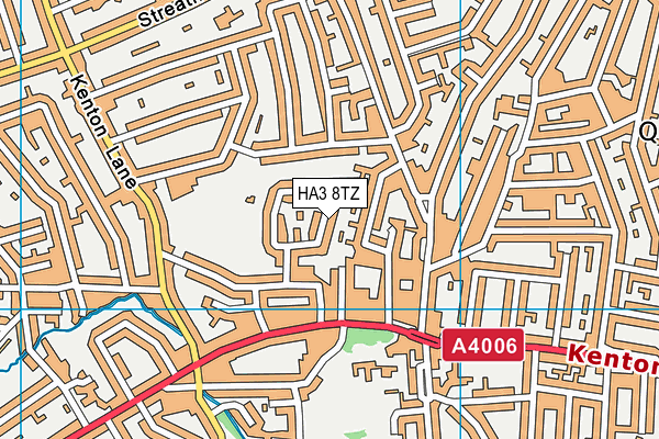 HA3 8TZ map - OS VectorMap District (Ordnance Survey)