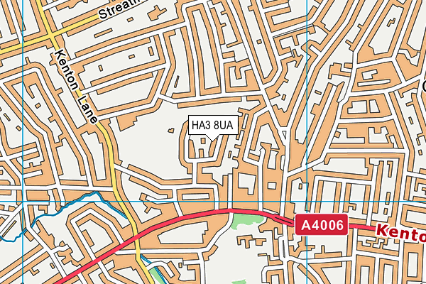 HA3 8UA map - OS VectorMap District (Ordnance Survey)