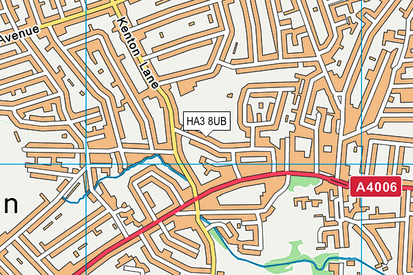 HA3 8UB map - OS VectorMap District (Ordnance Survey)