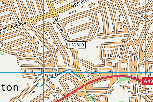 HA3 8UD map - OS VectorMap District (Ordnance Survey)