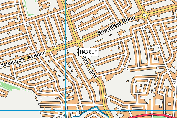 HA3 8UF map - OS VectorMap District (Ordnance Survey)