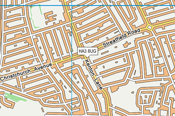 HA3 8UG map - OS VectorMap District (Ordnance Survey)