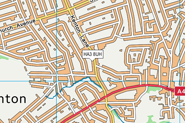 HA3 8UH map - OS VectorMap District (Ordnance Survey)