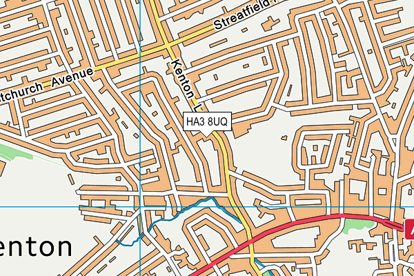 HA3 8UQ map - OS VectorMap District (Ordnance Survey)