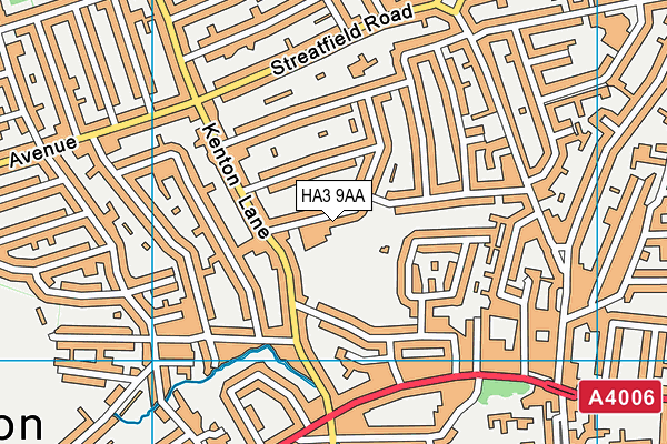 HA3 9AA map - OS VectorMap District (Ordnance Survey)