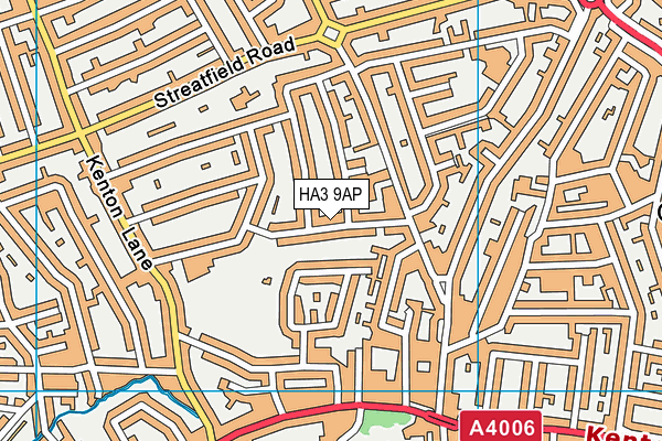 HA3 9AP map - OS VectorMap District (Ordnance Survey)
