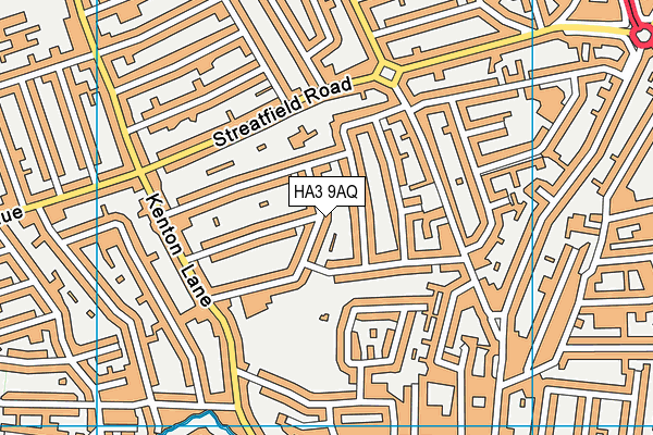HA3 9AQ map - OS VectorMap District (Ordnance Survey)
