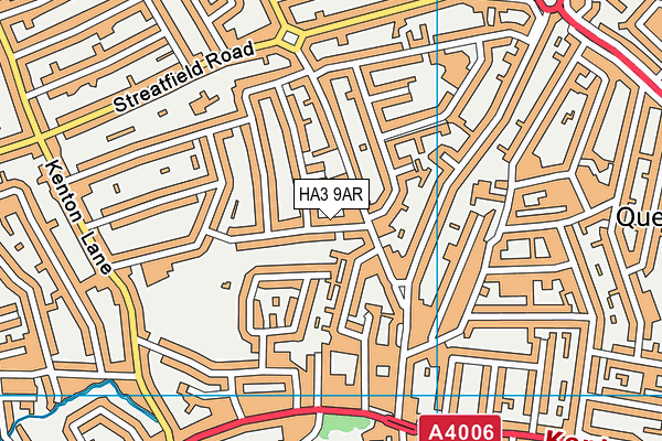 HA3 9AR map - OS VectorMap District (Ordnance Survey)