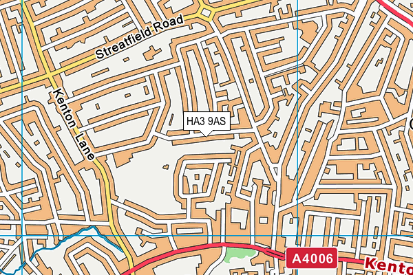 HA3 9AS map - OS VectorMap District (Ordnance Survey)