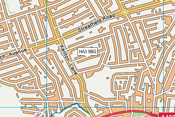 HA3 9BG map - OS VectorMap District (Ordnance Survey)