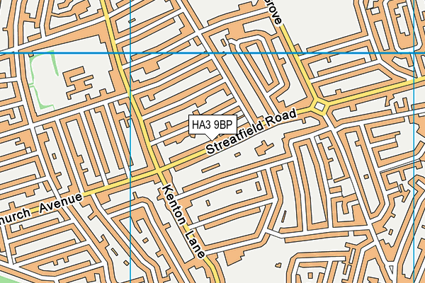 HA3 9BP map - OS VectorMap District (Ordnance Survey)