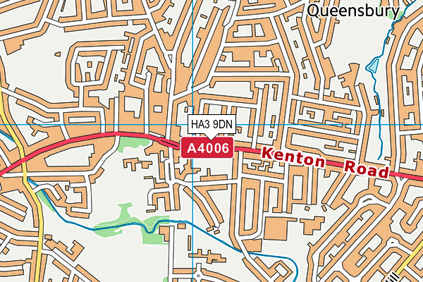 HA3 9DN map - OS VectorMap District (Ordnance Survey)