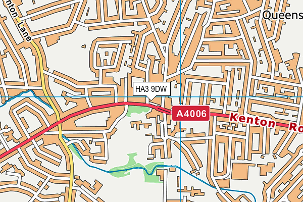 HA3 9DW map - OS VectorMap District (Ordnance Survey)