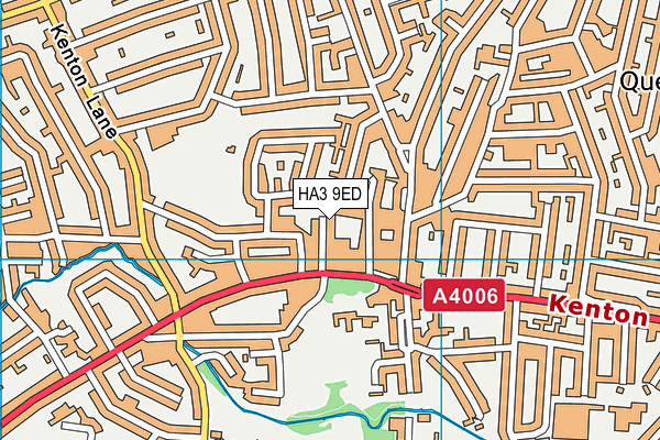 HA3 9ED map - OS VectorMap District (Ordnance Survey)