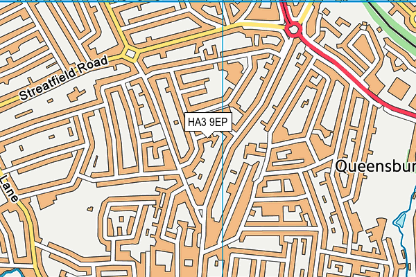 HA3 9EP map - OS VectorMap District (Ordnance Survey)