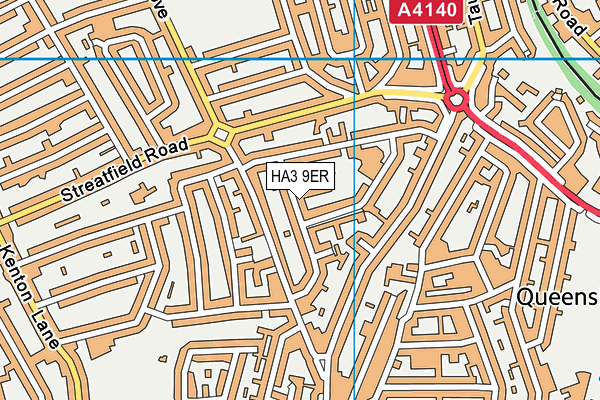 HA3 9ER map - OS VectorMap District (Ordnance Survey)