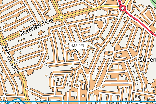 HA3 9EU map - OS VectorMap District (Ordnance Survey)