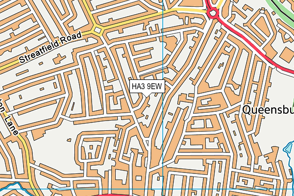 HA3 9EW map - OS VectorMap District (Ordnance Survey)