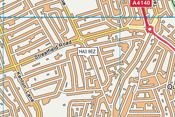 HA3 9EZ map - OS VectorMap District (Ordnance Survey)