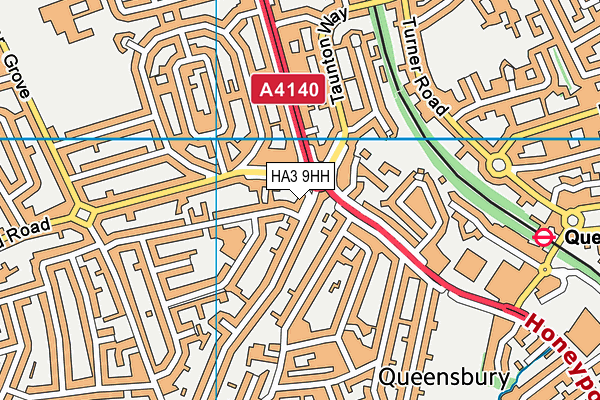 HA3 9HH map - OS VectorMap District (Ordnance Survey)