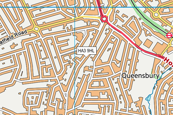 HA3 9HL map - OS VectorMap District (Ordnance Survey)