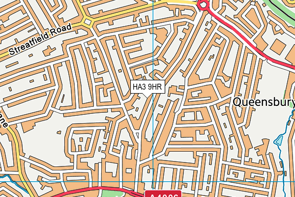 HA3 9HR map - OS VectorMap District (Ordnance Survey)