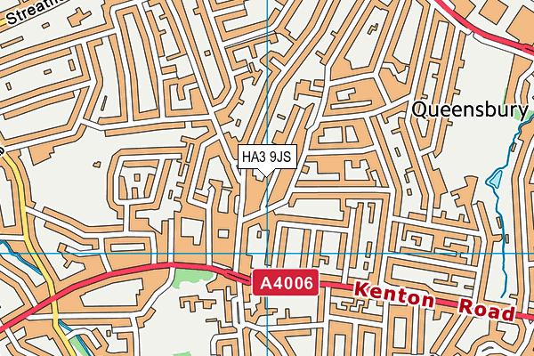 HA3 9JS map - OS VectorMap District (Ordnance Survey)