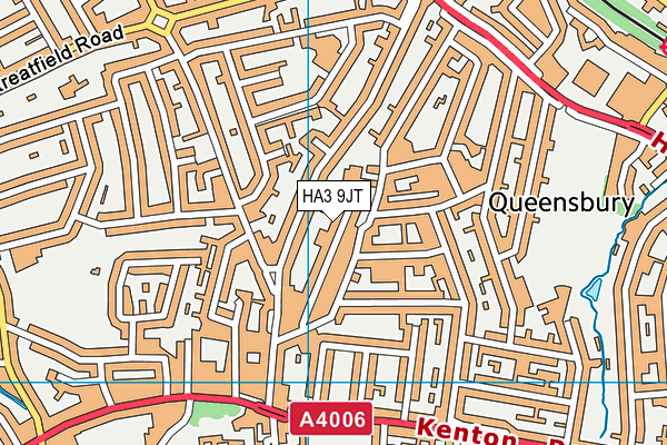 HA3 9JT map - OS VectorMap District (Ordnance Survey)