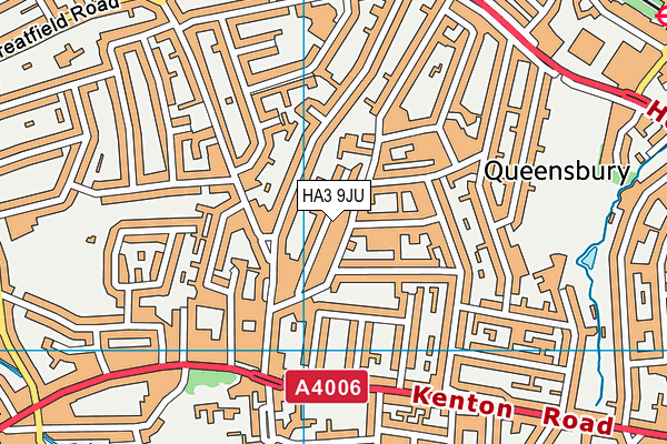HA3 9JU map - OS VectorMap District (Ordnance Survey)