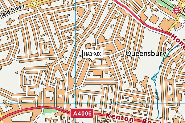 HA3 9JX map - OS VectorMap District (Ordnance Survey)