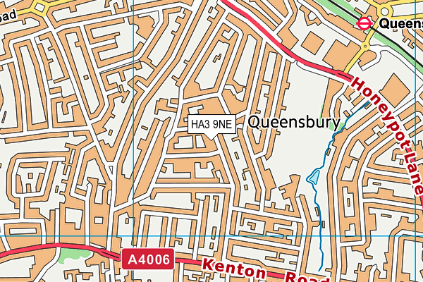 HA3 9NE map - OS VectorMap District (Ordnance Survey)