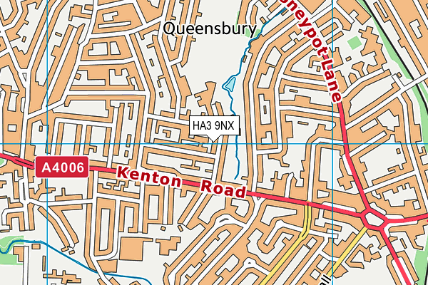 HA3 9NX map - OS VectorMap District (Ordnance Survey)