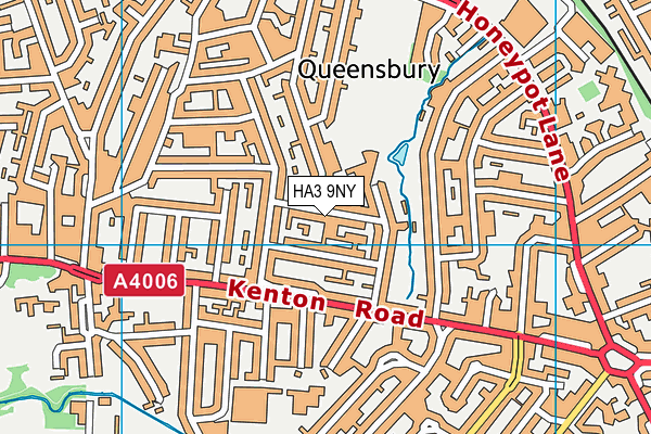HA3 9NY map - OS VectorMap District (Ordnance Survey)