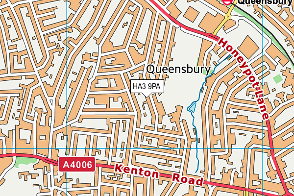 HA3 9PA map - OS VectorMap District (Ordnance Survey)