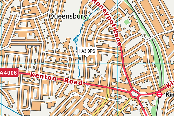 HA3 9PS map - OS VectorMap District (Ordnance Survey)